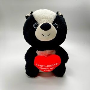 Walgreens valentines stuffed skunk with red heart
